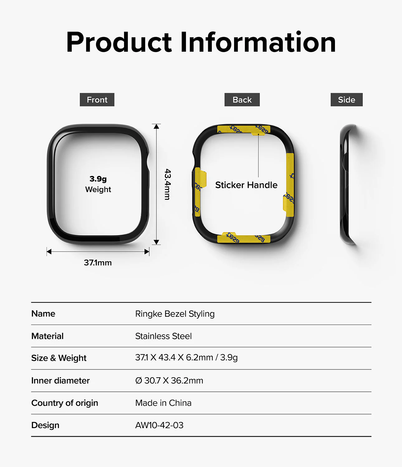 Apple Watch 11 / 10 (42mm) Cover | Bezel Styling - Image 32