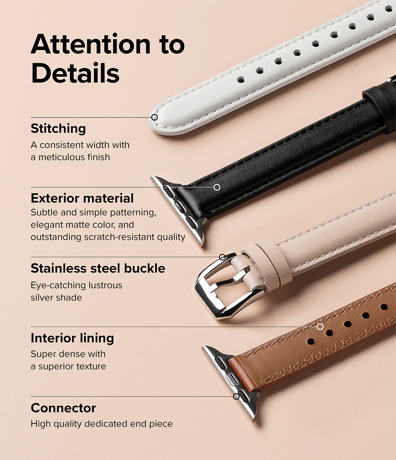 Apple Watch 42·41·40·38 mm | Leather One Padded Slim - Image 26
