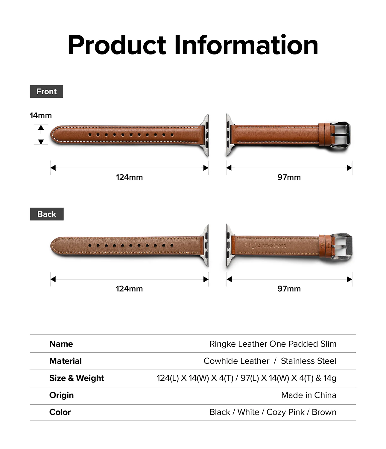 Apple Watch 42·41·40·38 mm | Leather One Padded Slim - Image 29