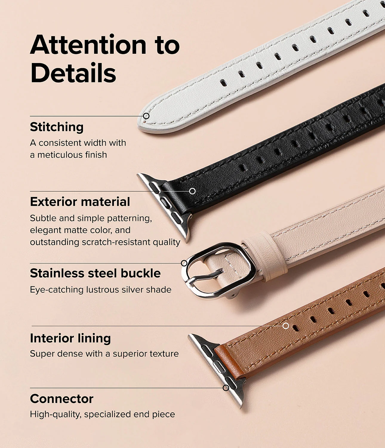 Apple Watch 42·41·40·38 mm | Leather One Slim Band - Image 11