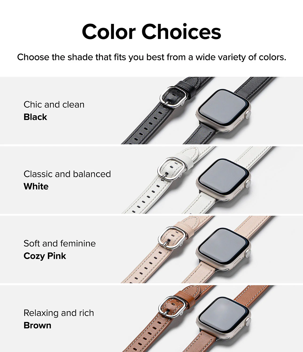 Apple Watch 42·41·40·38 mm | Leather One Slim Band - Image 31