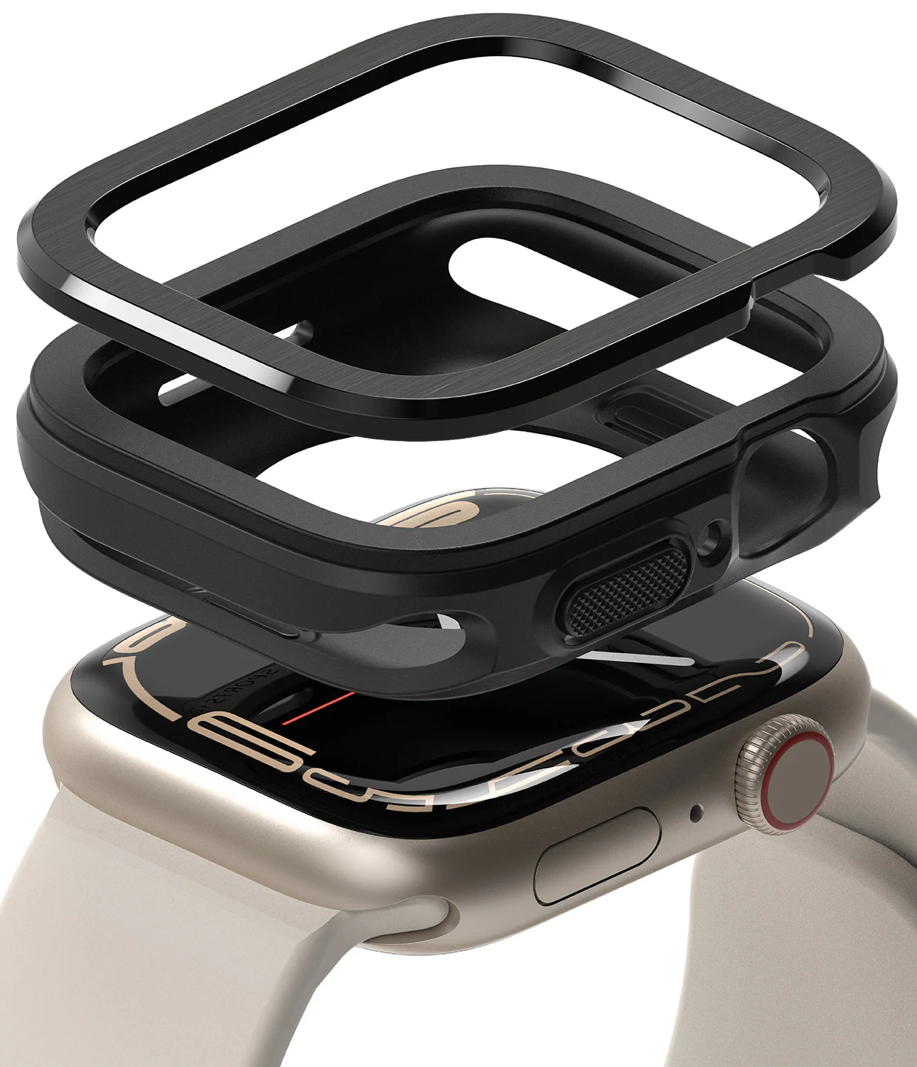 Apple Watch Series (45mm / 44mm) | Air Sports (Black) + Bezel Styling - Image 15