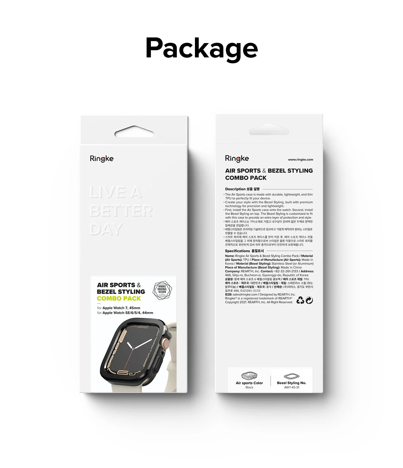 Apple Watch Series (45mm / 44mm) | Air Sports (Black) + Bezel Styling - Image 28