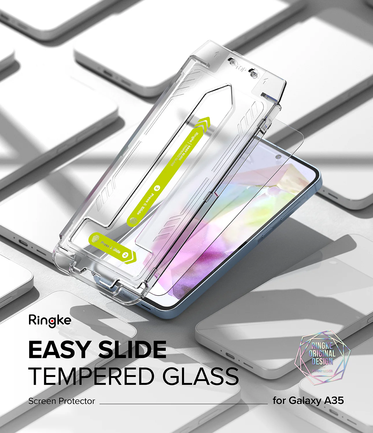 Galaxy A35 Screen Protector | Easy Slide Tempered Glass - Image 2