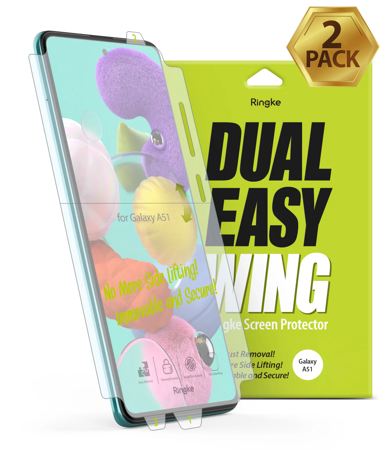Galaxy A51 Screen Protector | Dual Easy Film Wing