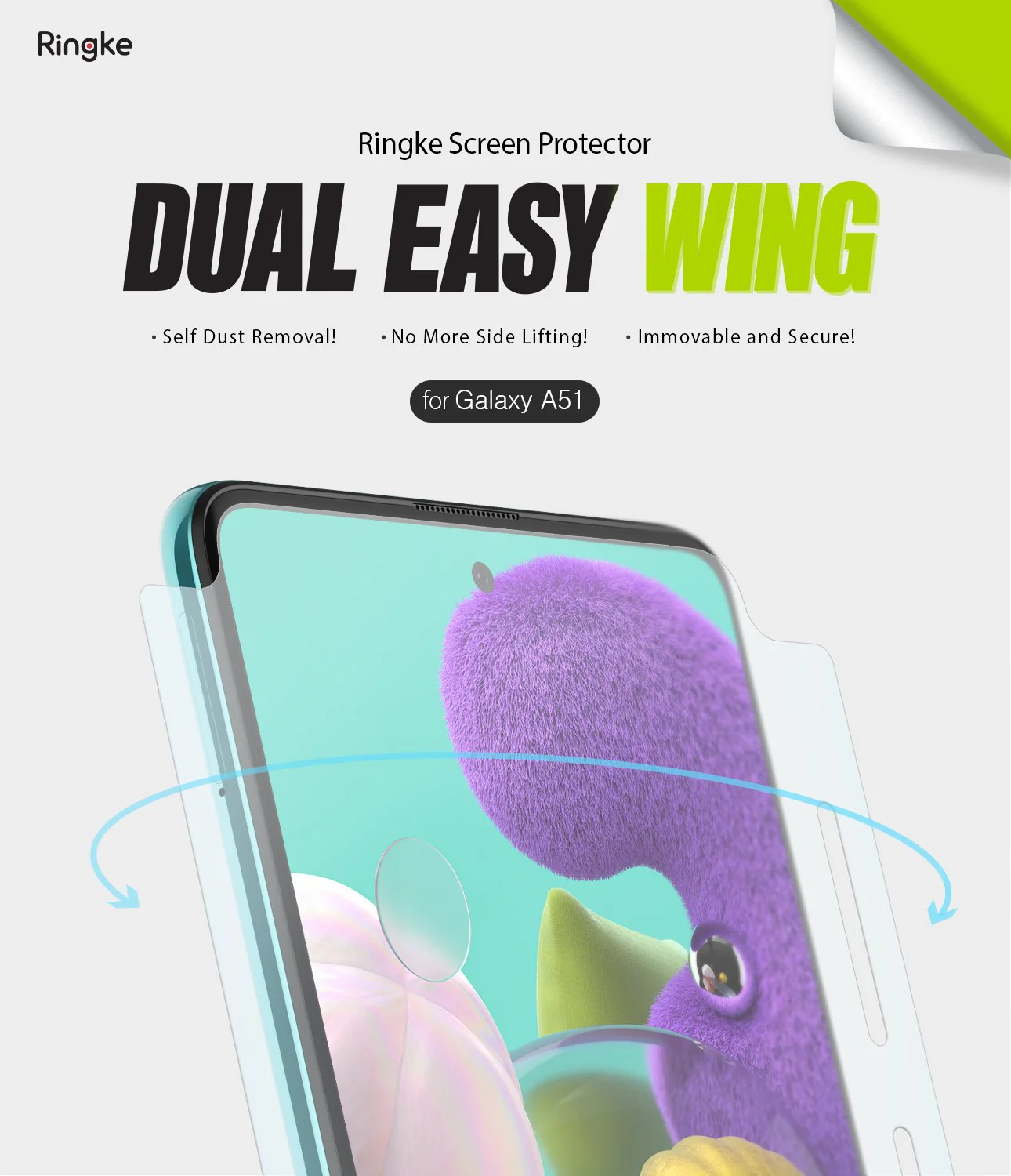 Galaxy A51 Screen Protector | Dual Easy Film Wing - Image 2