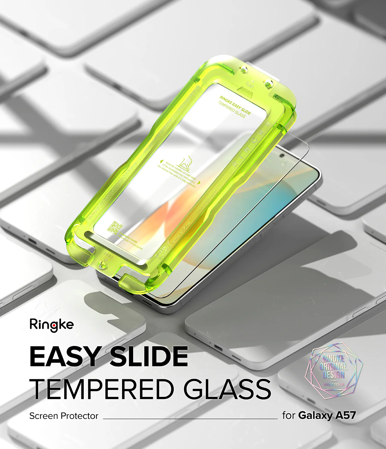 Galaxy A57 5G Screen Protector | Easy Slide Tempered Glass 2P - Image 2