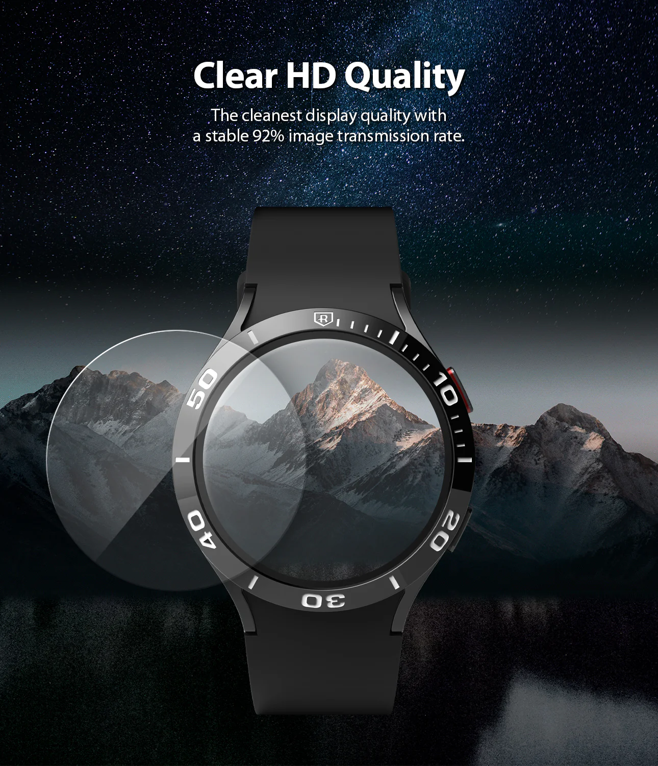 Galaxy Watch 5/4 44mm Screen Protector for Bezel Styling | Glass - R5 - Image 4