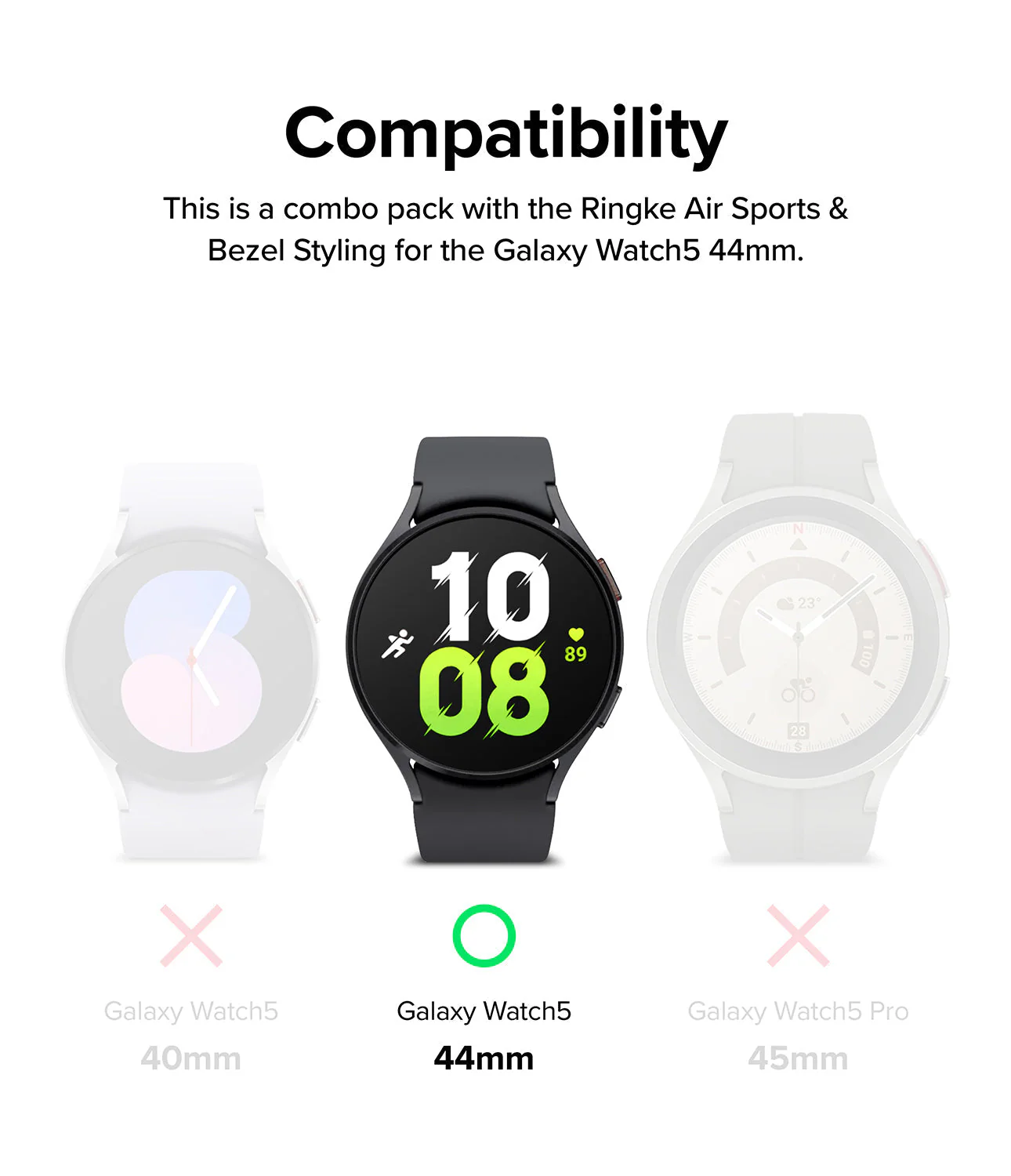 Galaxy Watch 5 44mm | Air Sports Black + Bezel Styling - Image 17