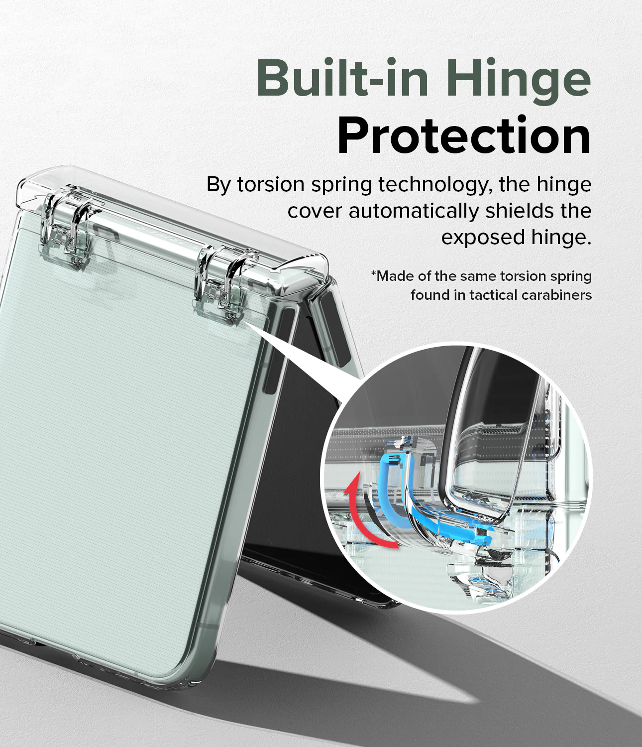 Galaxy Z Flip 5 Case | Slim Hinge - Clear - Image 6