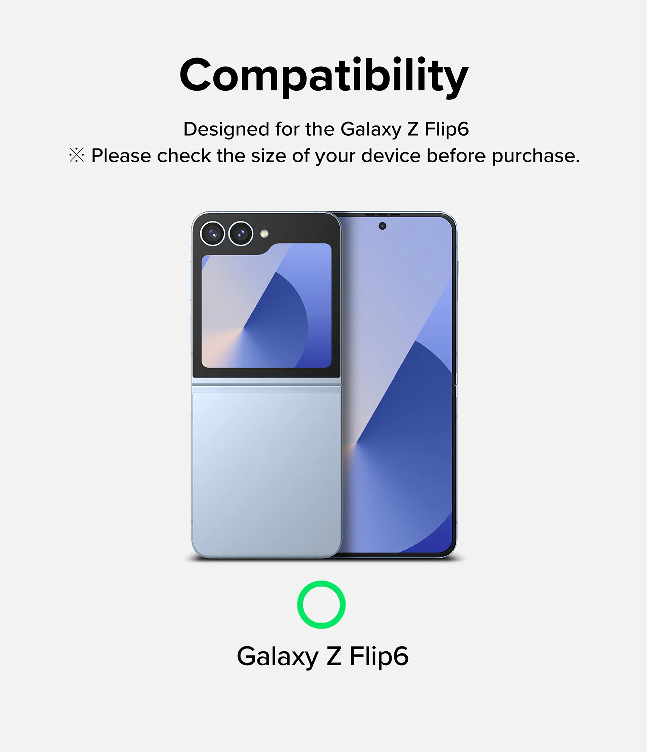 Galaxy Z Flip 6 Screen Protector | Cover Display Glass (2 Pack) - Image 3