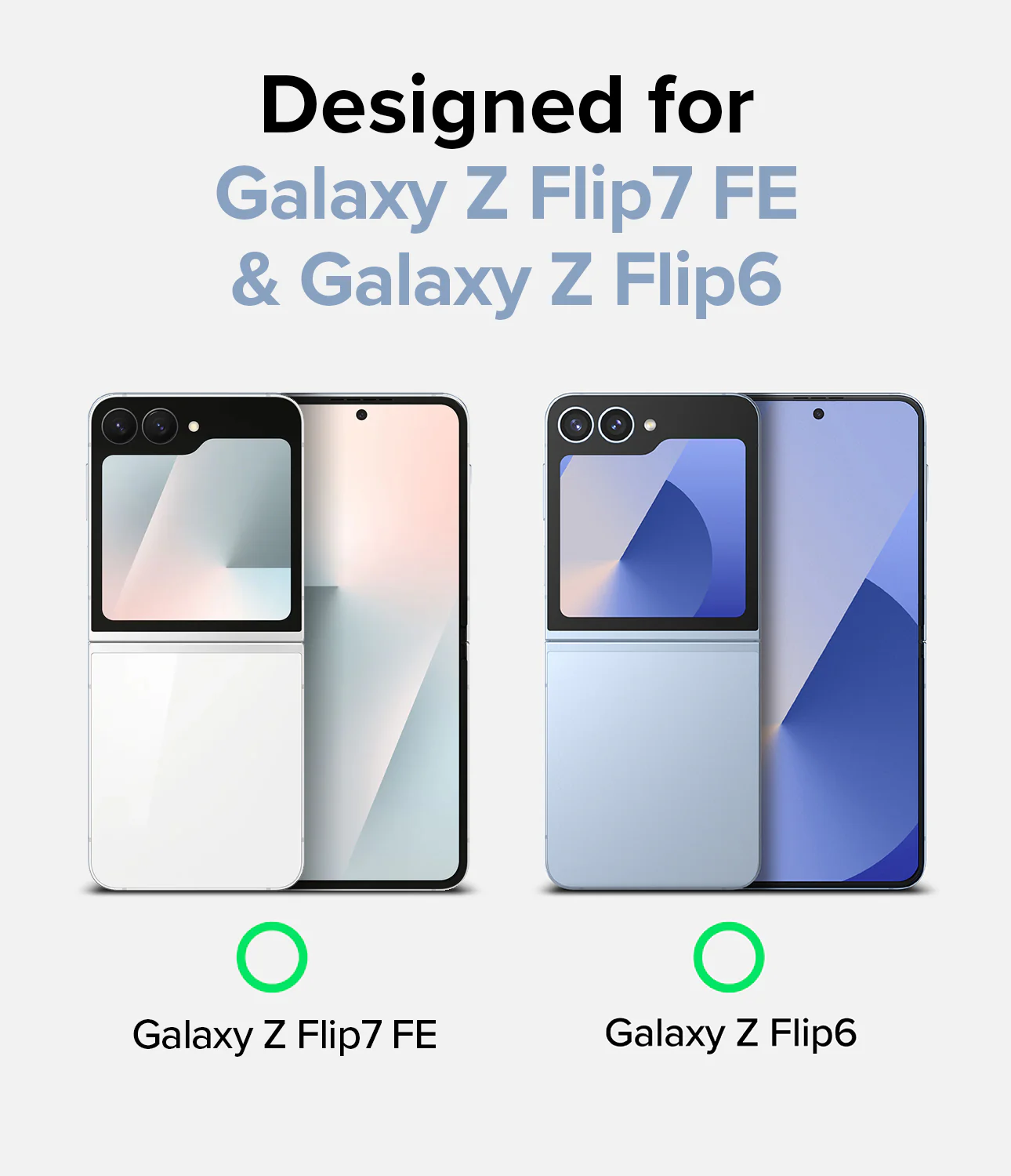 Galaxy Z Flip 7 FE Screen Protector | Cover Display Glass (2 Pack) - Image 5