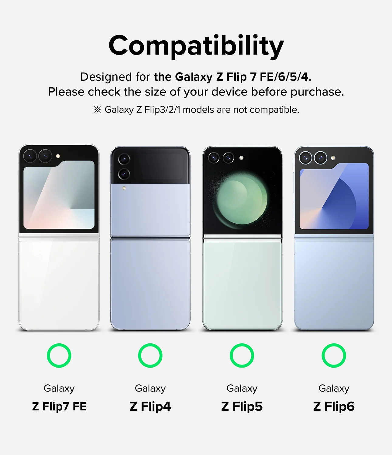 Galaxy Z Flip 7 FE / 6 / 5 / 4 Screen Protector | Hinge Dual Easy Film - Image 3