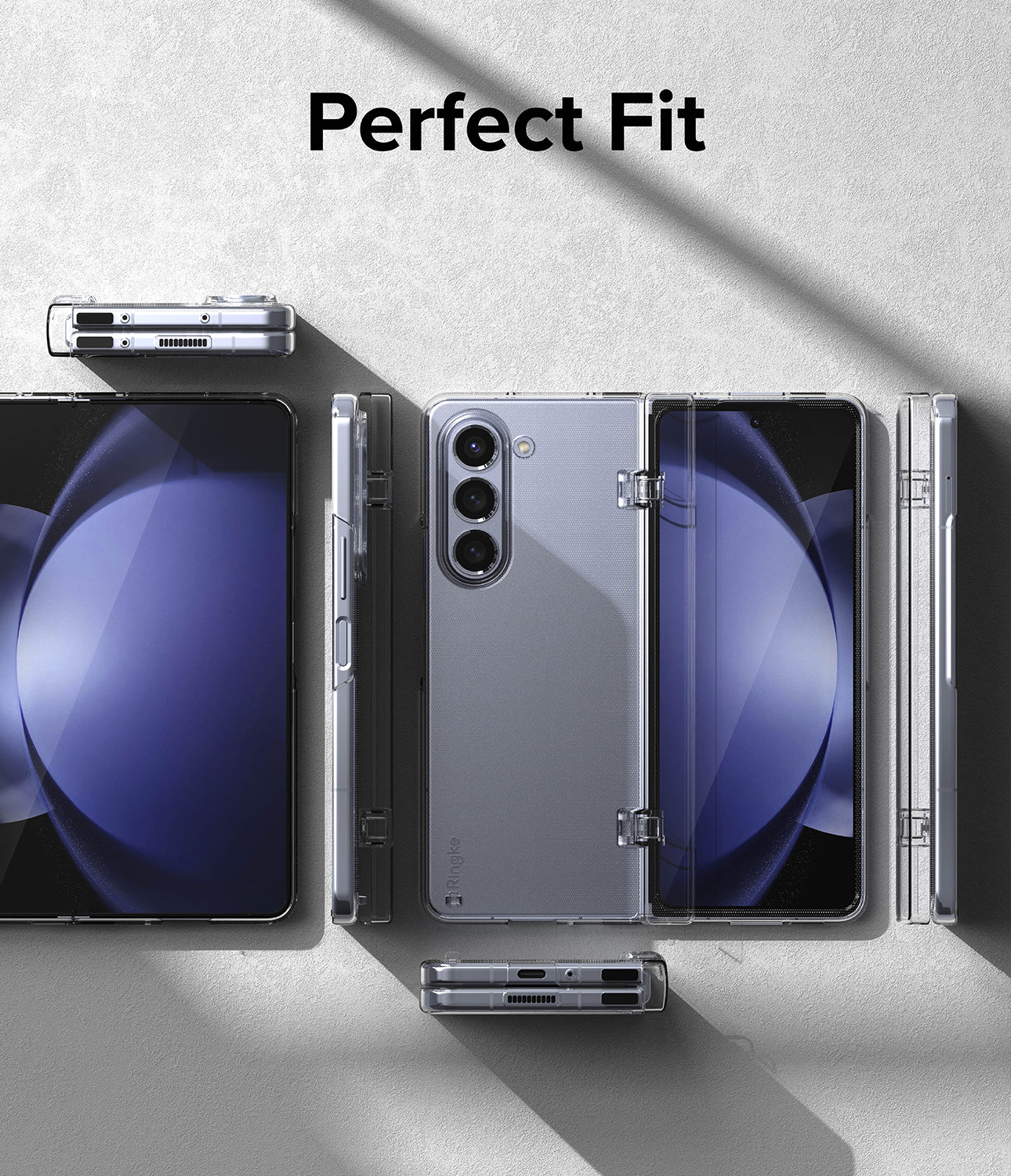 Galaxy Z Fold 5 Case | Slim Hinge - Clear - Image 14