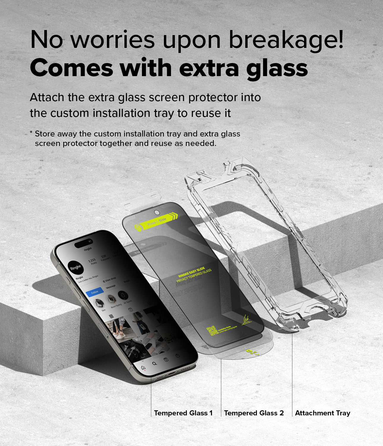 iPhone 16 Pro Max Screen Protector | Easy Slide Privacy Tempered Glass - Image 6