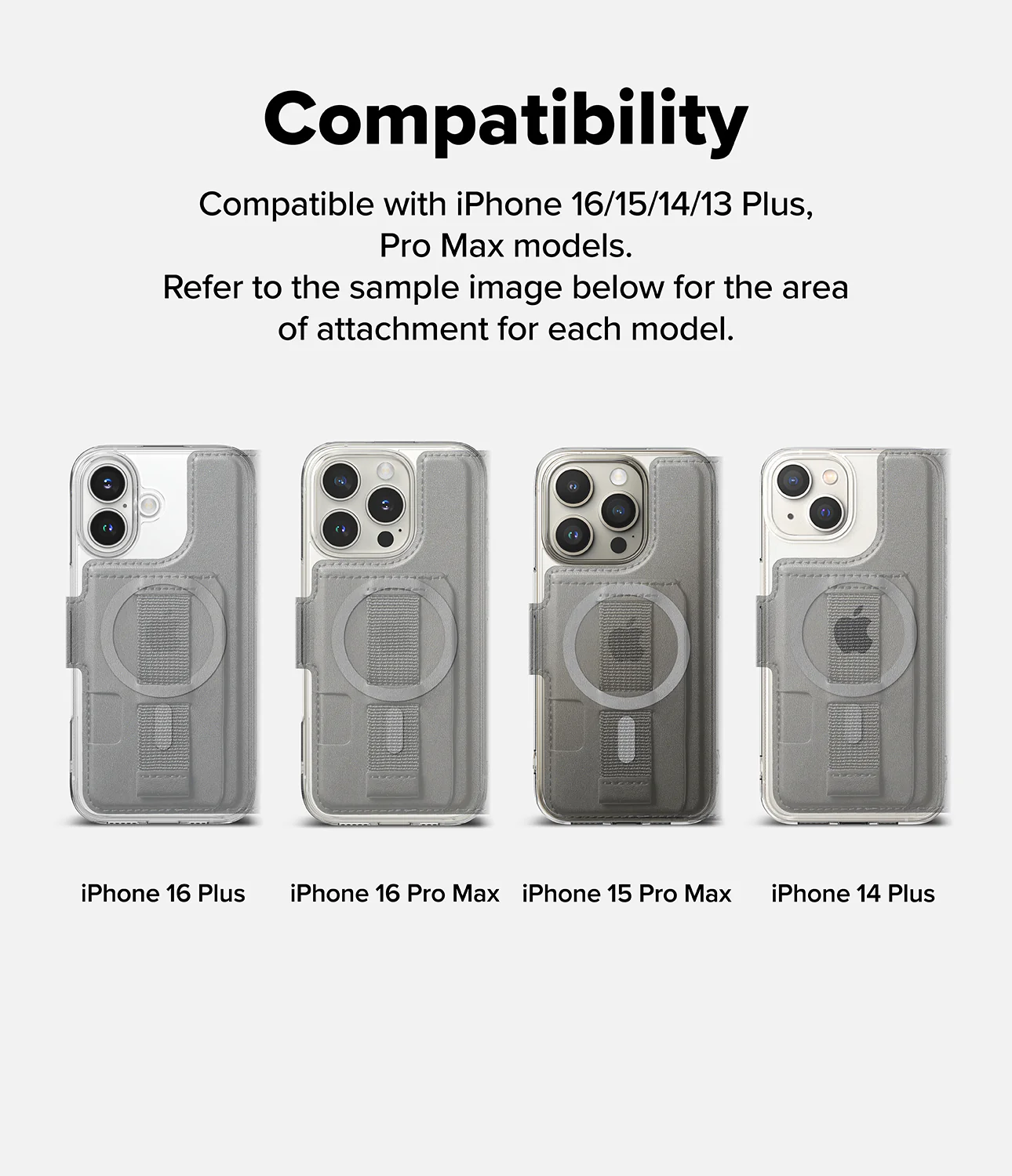 iPhone 16 Pro Max / Plus Cover | Folio Grip Wallet Magnetic - Image 3