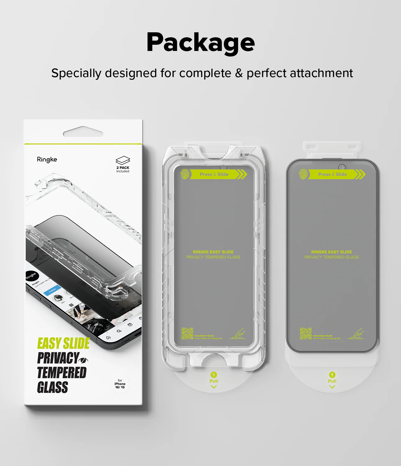 iPhone 16 / 15 Screen Protector | Easy Slide Privacy Tempered Glass - Image 19