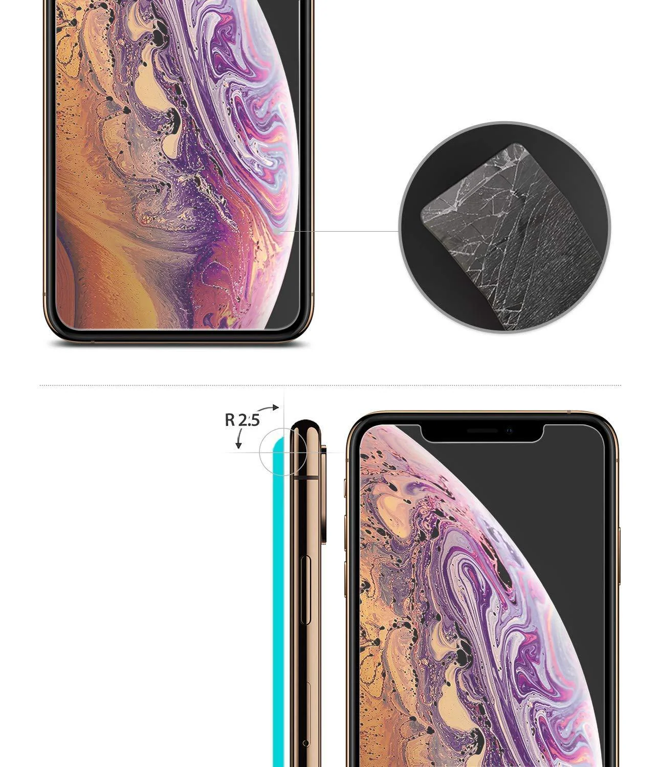 iPhone XS Screen Protector | Invisible Defender Glass - Image 3