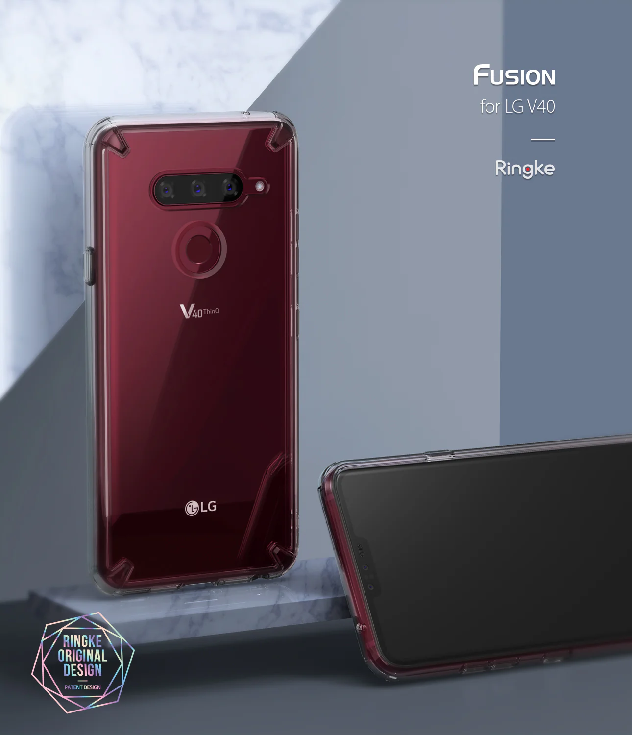 LG V40 ThinQ Case | Fusion - Aqua Blue - Image 2