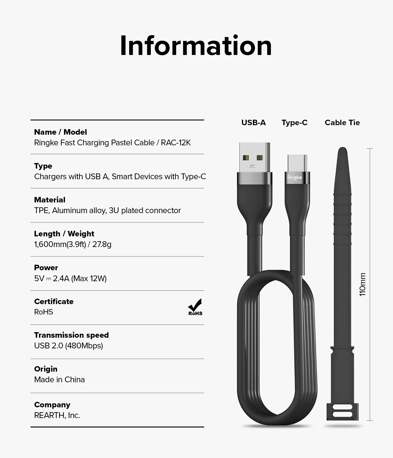 Ringke Fast Charging Pastel Cable - A Type-C Type - Image 13