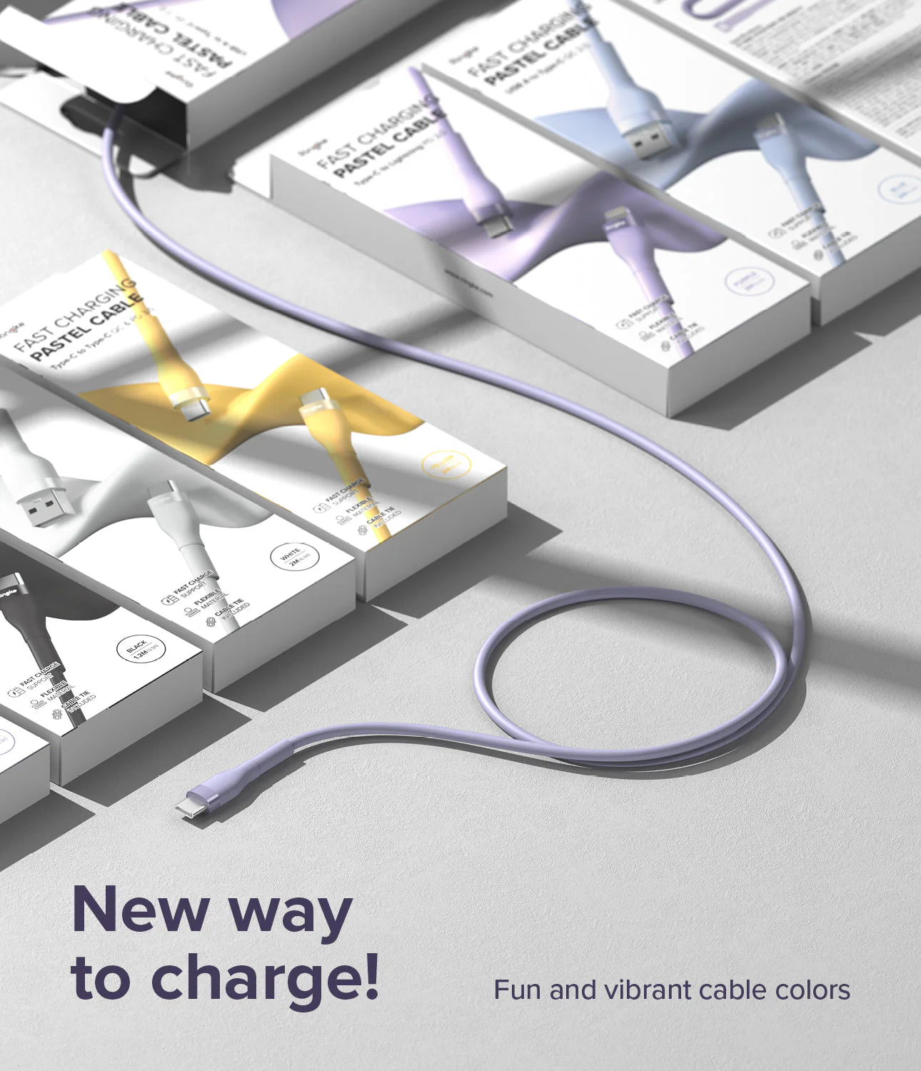Ringke Fast Charging Pastel Cable - A Type-C Type - Image 17