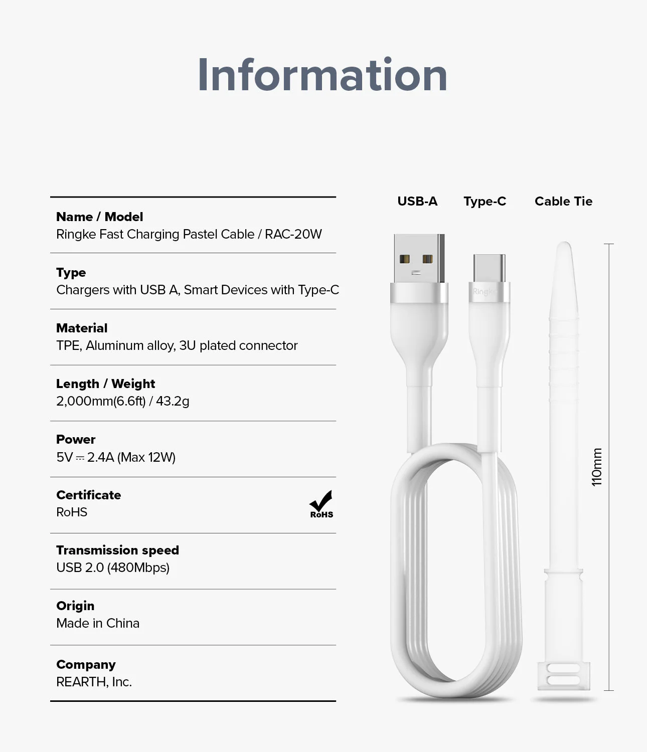 Ringke Fast Charging Pastel Cable - A Type-C Type - Image 45