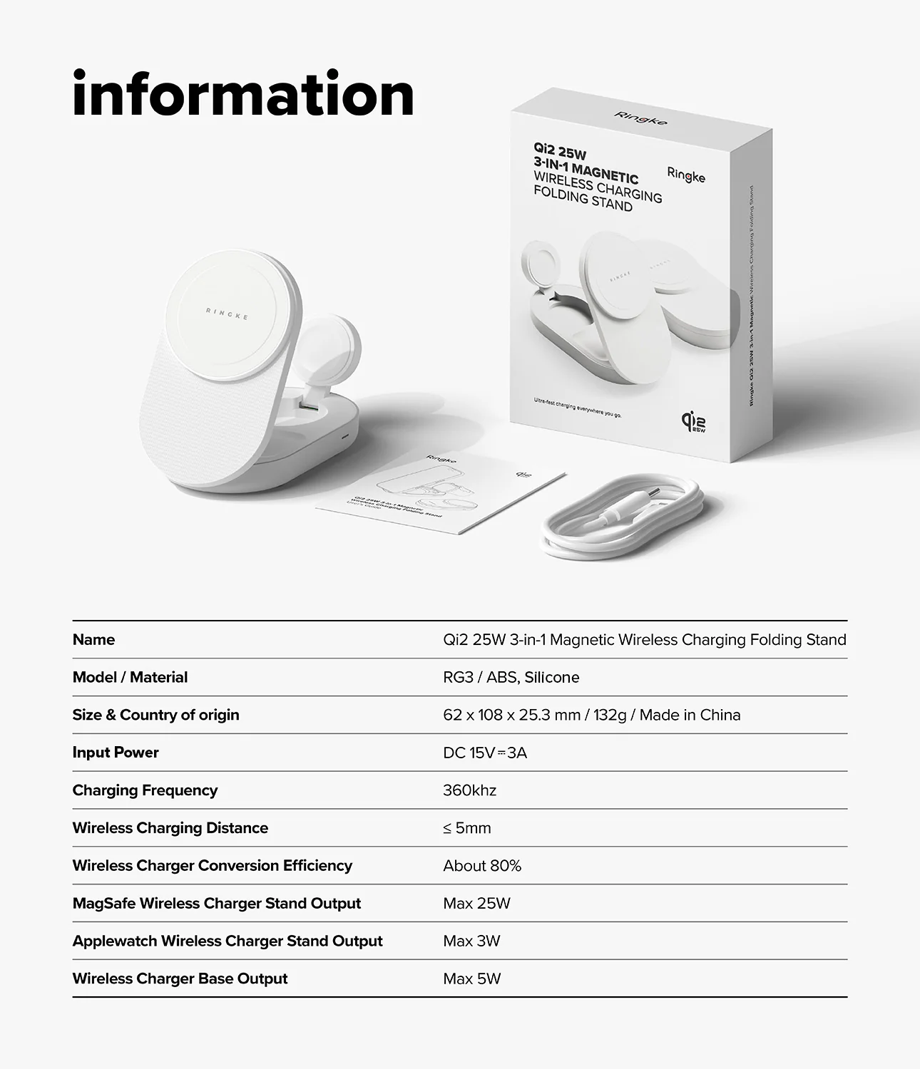 Stand Qi2 25W 3-in-1 Folding Magnetic Wireless Charger - Image 15