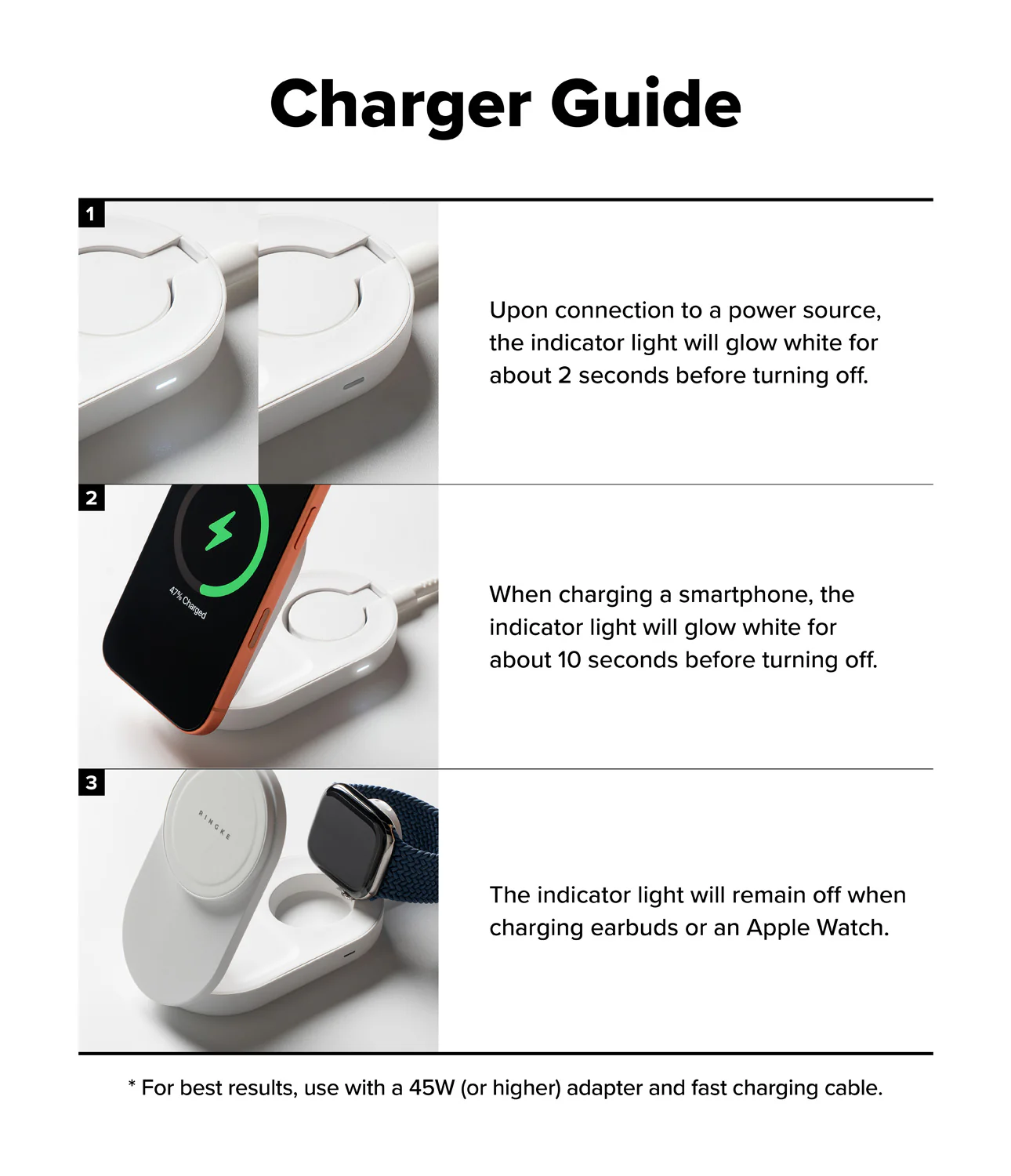 Stand Qi2 25W 3-in-1 Folding Magnetic Wireless Charger - Image 16
