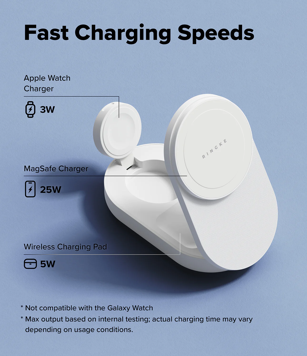 Stand Qi2 25W 3-in-1 Folding Magnetic Wireless Charger - Image 6