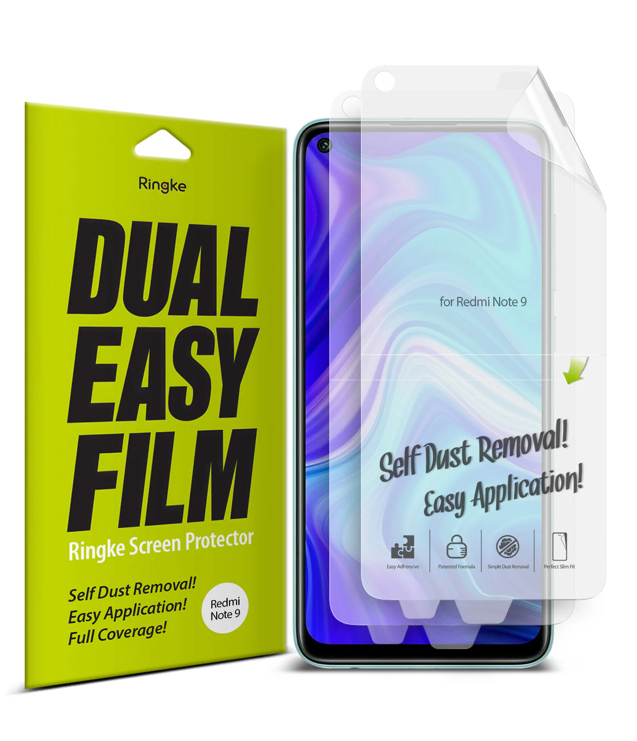Redmi Note 9 Screen Protector | Dual Easy Film